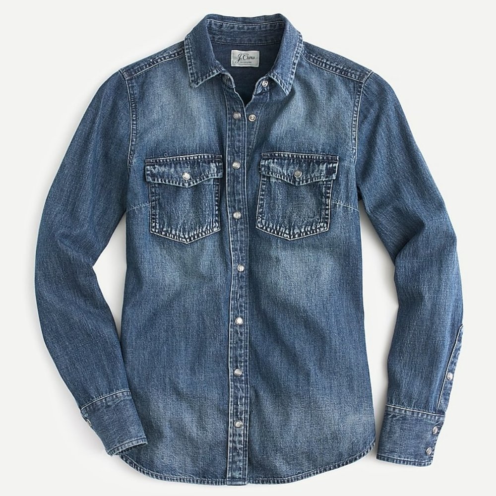 NWT J. Crew Chambray Shirt Size 4